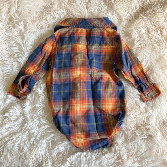 Carter’s Plaid Onesie and Corduroy Pants Fall Outfit 9 months - Picture 4 of 6
